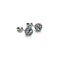 Cristal de confettis de minuit | Argent sterling .925 | Boucles d'oreilles Mini Kikiballa